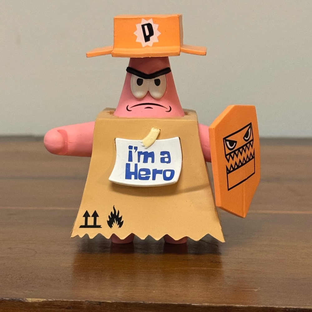 Patrick Star “I’m a Hero” Figure – SpongeBob SquarePants Collectible Toy